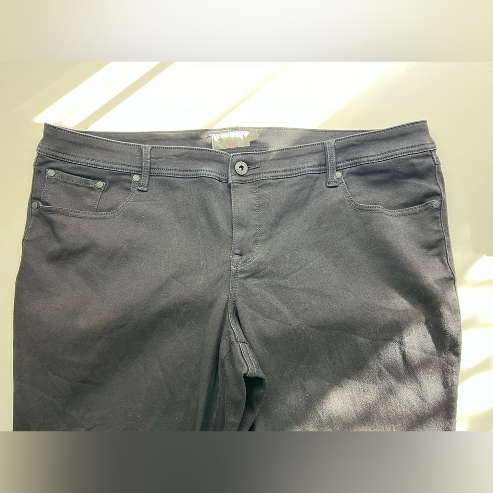 Torrid Luxe Skinny Sateen Stretch Women’s black denim jeans size 22S - Picture 7 of 12